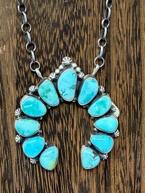 Royston Turquoise & Sterling Silver Naja Necklace